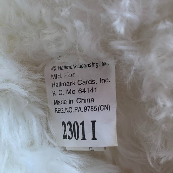 COPY - 2 Hallmark "From My Heart" White Bear Plush/Heart Gift Zip Bag - Picture 10 of 16